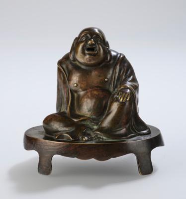 Bronzefigur des Hotei, Japan, Meiji Periode, - Asiatische Kunst