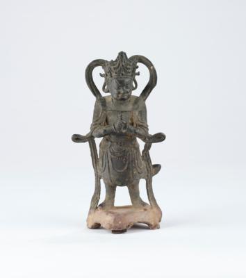 Bronzefigur des Weituo, China, 18. Jh., - Asiatische Kunst