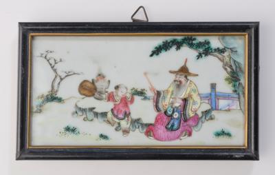 Drei kleine Porzellanbilder, China, 19. Jh., - Arte Asiatica