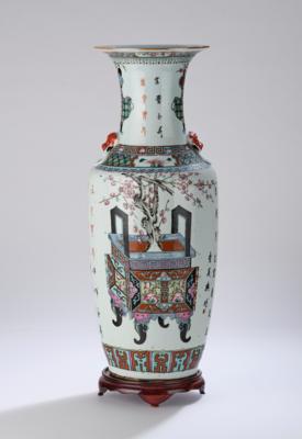 Famille rose Vase, China, späte Qing Dynastie, - Arte Asiatica
