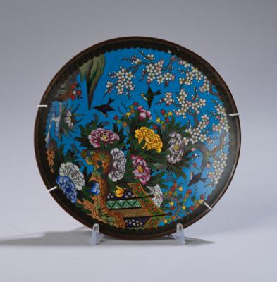 Kleiner Cloisonné Teller, Inaba Werkstatt, Kyoto, Meiji/Taisho Periode, - Asijské umění