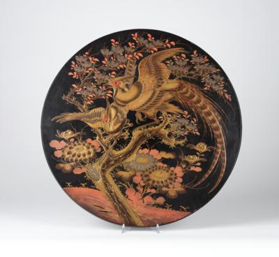 Runde Lackplatte, Japan, Meiji Periode, - Arte Asiatica