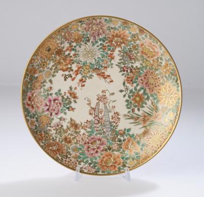 Satsuma Teller, Japan, Meiji Periode, signiert, - Arte Asiatica