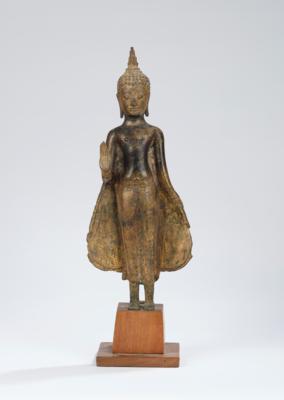 Stehender Buddha Shakyamuni, Thailand, Ayutthaya Stil, 18. Jh., - Arte Asiatica