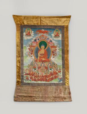 2 Thangkas, Tibet, 20. Jh., - Asijské umění