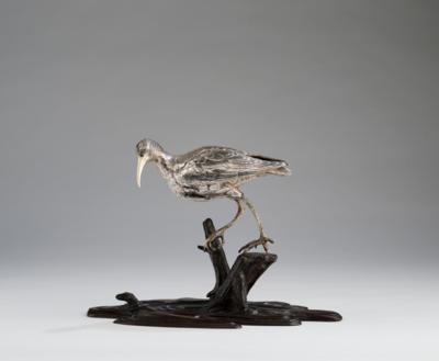 Akasofu Gyokko, Okimono eines Brachvogels, Japan, Ende 19. Jh., - Asijské umění