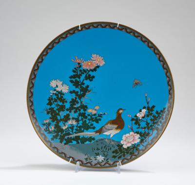 Cloisonné Teller, Japan, Meiji Periode, - Asiatische Kunst