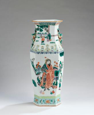 Famille rose Vase, China, 1. Hälfte 20. Jh., - Asijské umění