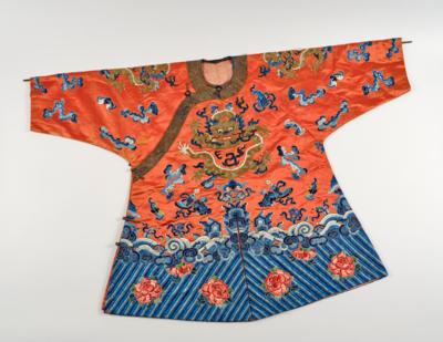 Seidenrobe, China, späte Qing Dynastie, - Asiatische Kunst