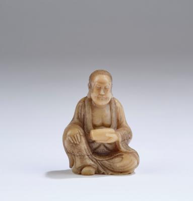 Specksteinfigur eines Luohan, China, 18. Jh., - Asijské umění