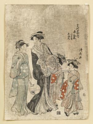 Torii Kiyonaga (1752-1815) Nachschnitt 18. Jh, - Asijské umění