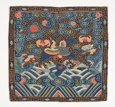 Zivil-Rangabzeichen, China, Qing Dynastie, - Asijské umění