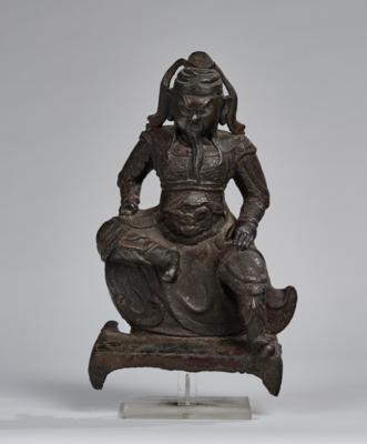 Bronzefigur des Guandi, China, 17. Jh., - Asiatische Kunst
