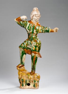 Sancai glasierte Figur des Lokapala, China, Tang Dynastie, - Arte Asiatica