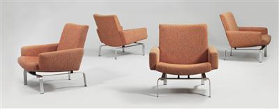 A set of four armchairs, Model No. 102, - Design
