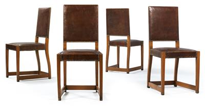 A set of four chairs for the Villa Bergmann, - Design