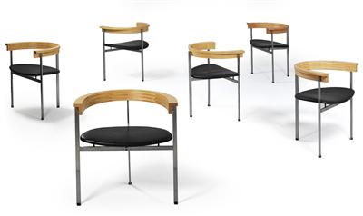 Set di sei sedie a braccioli PK 11, - Design