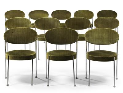 Set di sei sedie imbottite mod. n.. 430, - Design