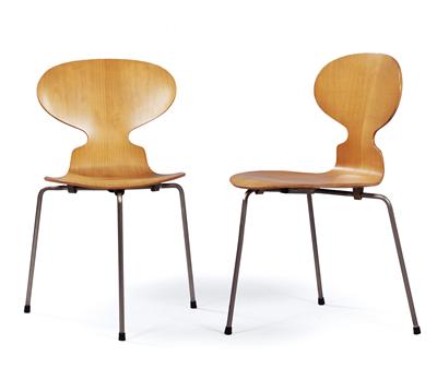 Paar "Ameise"-Stühle Mod. 3100, - Design