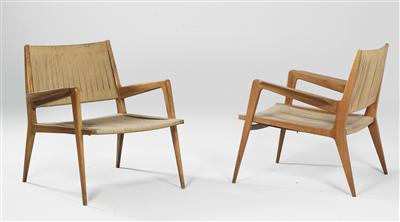 Coppia di sedie a braccioli mod. 167, Carl Auböck - Design