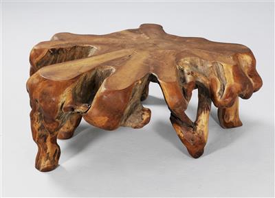 A tree-trunk table, - Design