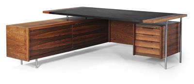 Grande scrivania con cassettiera, - Design