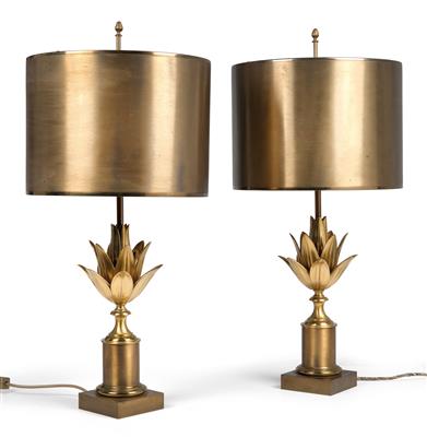Paar Tischlampen, Maison Charles, - Design