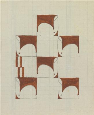 A pattern design featuring the motif of a hare, Koloman Moser, - Design