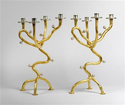 A pair of “San Remo” candelabra, designed by Elizabeth Garouste *, - Design