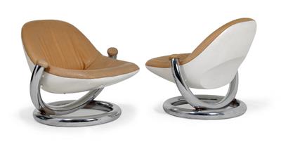 A pair of rare "Anaconda" chairs Mod. No. 1636, designed by Paul S. Tuttle, - Design