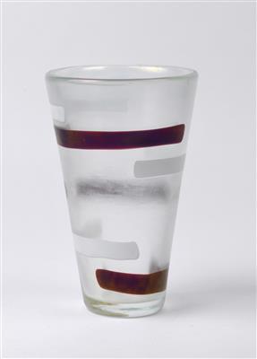 An “A fasce orizzontali” vase, designed by Gino Mazzega, - Design