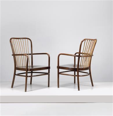 A pair of armchairs, Model No. A 413F, Thonet-Mundus, - Design