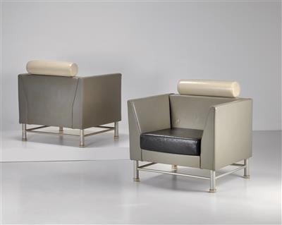 A pair of “Eastside” armchairs, designed by Ettore Sottsass, - Design