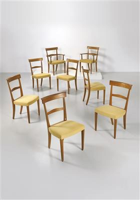 Paar "Ravenna"-Armstühle und sechs "Ravenna"-Stühle, Entwurf Kaare Klint, - Design