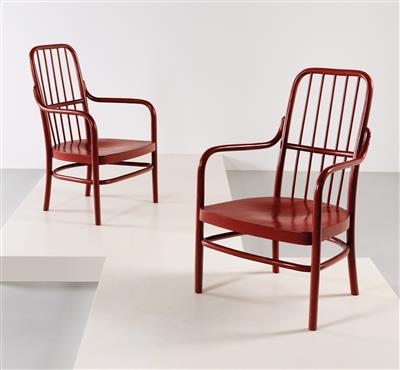 Two chairs, model no. A63/F, designed by Josef Frank, - Design