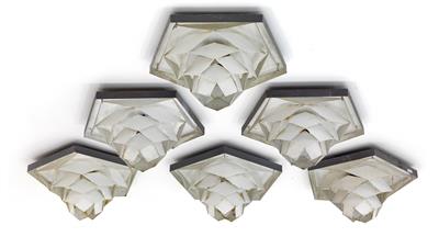 Set of 6 ceiling lamps, designed by Preben Dahl, - Design