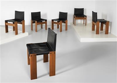 Set of six “Monk“ chairs, designed by Afra and Tobia Scarpa, - Design