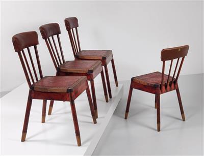 Set of four work chairs, (attributed to) Armand Albert Rateau, - Design