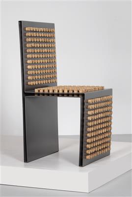 Rare cork chair, model no. H, designed and manufactured by Gabriel Wiese, - Design