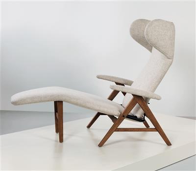 Adjustable chaise longue chair, designed by Henry Walter Klein, - Design
