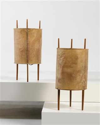 Two “Akari” table lamps, designed by Isamu Noguchi, - Design
