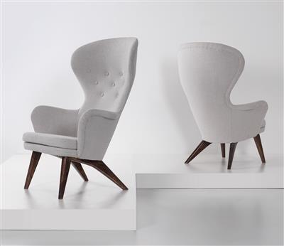 Two armchairs, designed by Carl-Gustav Hiort af Ornäs, - Design