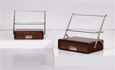 Two wall-mounted nightstands, designed by Silvio Cavatorta, - Design
