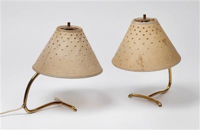 Zwei "Rebhuhn"-Tisch/Wandlampen Mod. 1184, Entwurf J. T. Kalmar, - Design