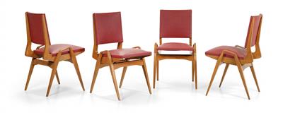 4er Set Stühle, Entwurf Carlo di Carli zugeschrieben, - Design