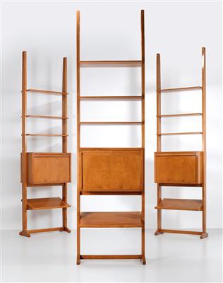 Three rare modular bookcases, designed by Ico Parisi, - Design