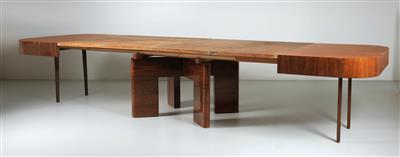 Ausziehbarer Tisch / Esstisch, Entwurf Michael Rachlis 1933, - Design