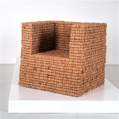 A rare cork chair, Model K7500, designed and manufactured by Gabriel Wiese, - Design