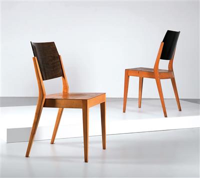 Zwei Stühle, Entwurf Karl Schwanzer, Wien 1953. - Design