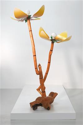 A floral floor lamp, designed and manufactured by Andreas Gessner in 2005/2008, - Design